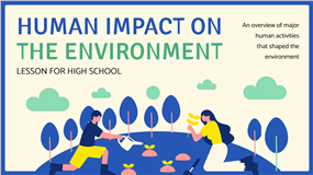 蓝绿扁平插画风环境保护课件ppt模板